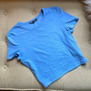 Zara blue short sleeve